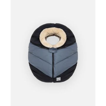 7 AM Car Seat Cocoon - Black & Ash Blue