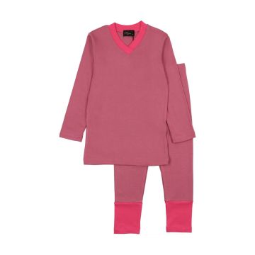 Cuddle and Coo Hot pink V Neck Pajamas