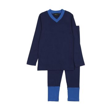 Cuddle and Coo Royal Blue V Neck Pajamas