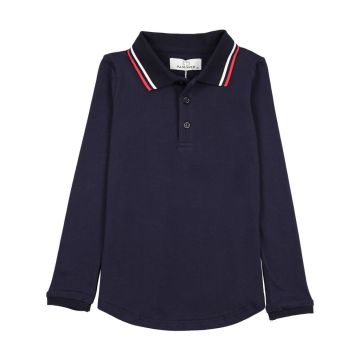 Panther Navy Polo Red/White Stripe Collar 