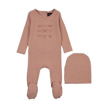 Cuddle and Coo Rose Bows Stretchie with Hat