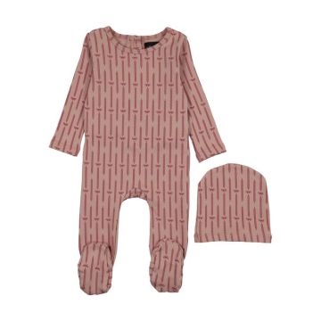 Cuddle and Coo Rosy Ribbons Stretchie with Hat