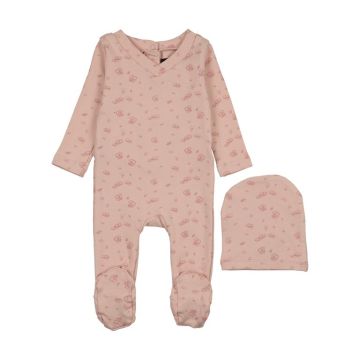 Cuddle and Coo Print Stretchie with Hat