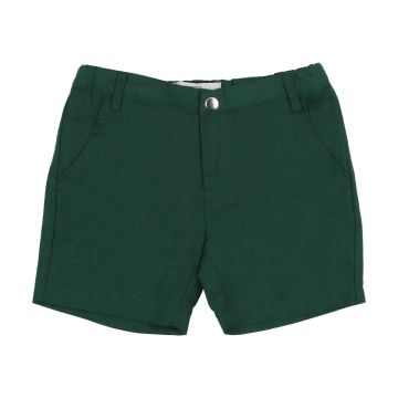 Panther Linen Green Shorts