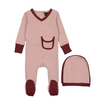 Cuddle and Coo Pink Mini Pocket Stretchie with Hat