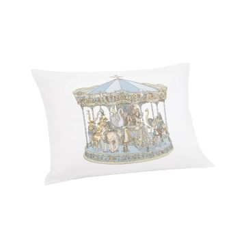 Atelier Choux Satin Cushion Carousel Blue