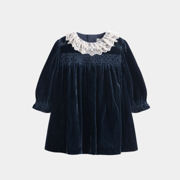 Cera Una Volta Martina Dress Navy Blue