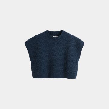 Cera Una Volta Hanna Gilet Navy Blue
