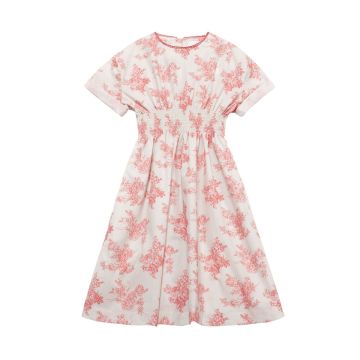 Cera Una Volta Sia Dress Toile De Jouy Pink