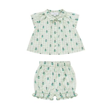 Cera Una Volta Miki Set Green Check Flower