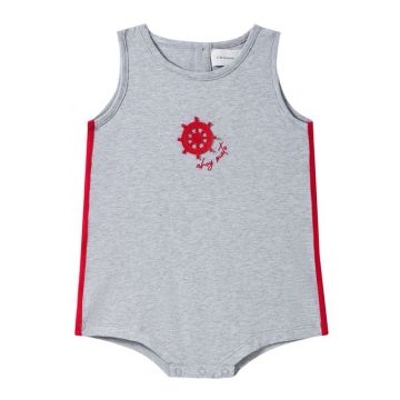 Limonana Coastal Boy Romper Grey/Red