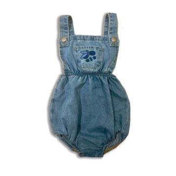 Wander & Wonder Denim Baby Romper Washed Denim