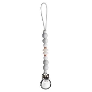 Adora pacifier clip in Grey marble
