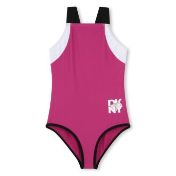 DKNY GIRLS ONE PIECE BATHING SUIT Pink