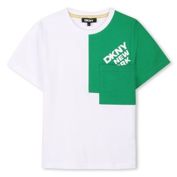 DKNY COLORBLOCK SHORT SLEEVES TEE-SHIRT Green