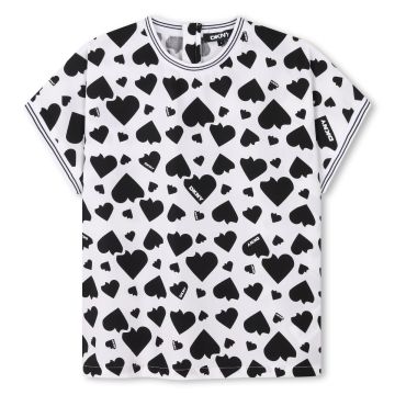 DKNY GIRLS HEART PRINT BLOUSE