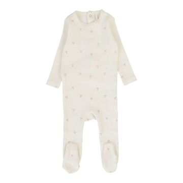 Lilette Printed Pointelle Footie