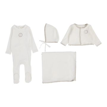 Lilette Velour Cardi Layette Set