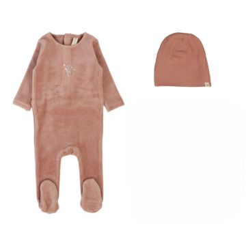 Lilette Velour Forest Graphic Footie Set