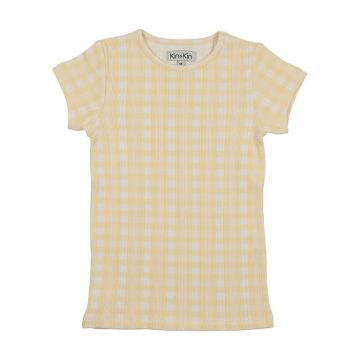 Kin+Kin Gingham PRINTED SHORT SLEEVE T-SHIRT