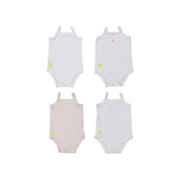 Dott Child Baby Girl Sleeveless Onesie Set 4pcs