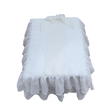 Peradi Home & Baby Tangled White Pooyah with Ruffle Pillow Version