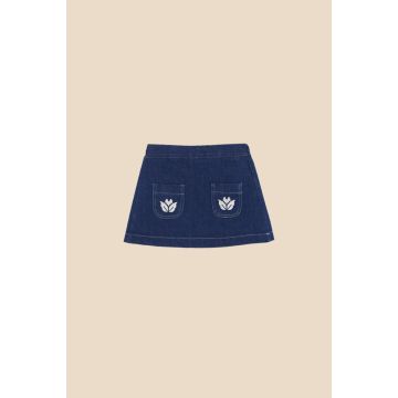 Birinit Denim embroidered Skirt