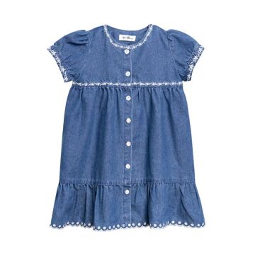 Nou Nelle Denim Trimmed SS Dress