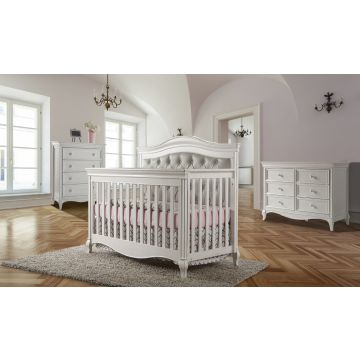 Pali Diamante Forever Crib Vintage White