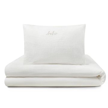 Domani Home Gauze Linen Crib Duvet Cover bebe White
