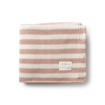 Domani Home Iconic Stripe Knit Baby Blanket Blush