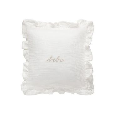 Domani Gauze Linen Sham Ruffle Square - Bebe (with insert)