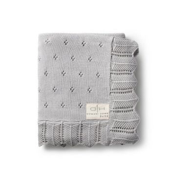 Domani Home Scalloped Pointelle Blanket Nimbus Grey