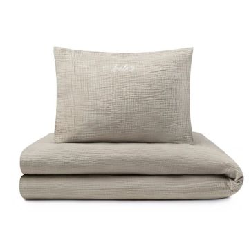 Domani Home Gauze Linen Crib Duvet Cover Bebe Taupe