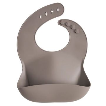 Mushie Silicone Baby bib-Dove Grey