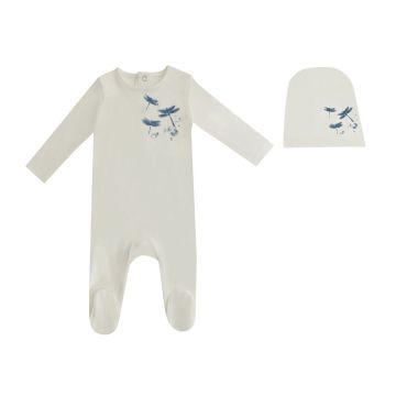 Mini Label Dragonfly Boys Footie and Beanie 