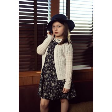 Space grey Girls Dress Blue