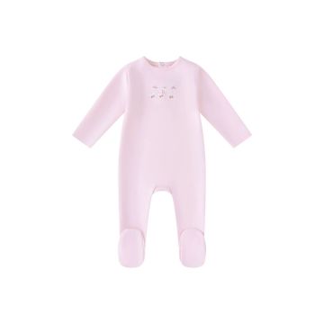 Mini Label Embroidered Ducks-Girls Footie