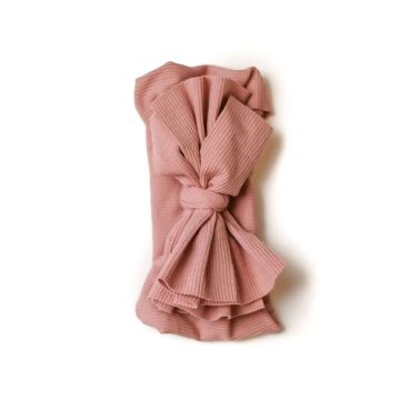 Nicsessories Butter Soft Baby Bow Headband Dusty Pink
