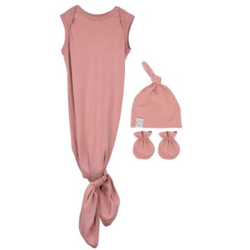 Ely's & Co Knot Wearable Blanket Dusty Rose- 0-6 M