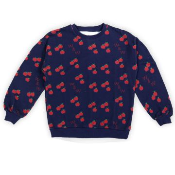 Wander & Wonder Apple Sweatshirt Navy Apple
