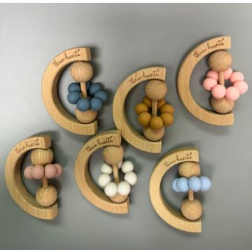 Three Hearts Moon Rattle