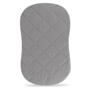 Ely's & Co Waterproof Quilted hourglass bassinet sheet-Grey