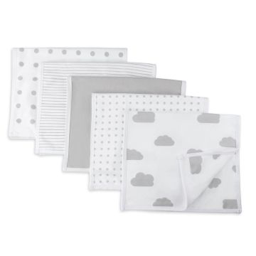Ely's & Co Reversible Jersey cotton Burp Cloths