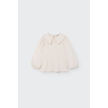 My Little Cozmo Organic slub collar t- shirt ivory