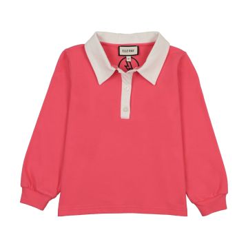 Elle Rae Pique Polo Hot Pink