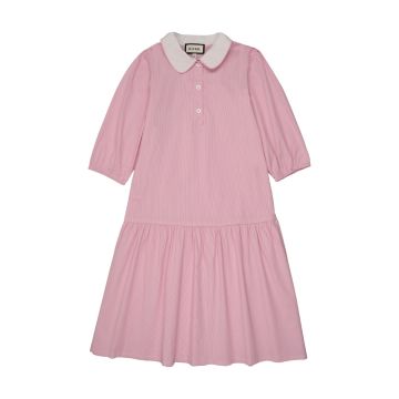 Elle Rae Pinstriped Pink Dress Teen Version
