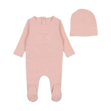Bee and Dee Embossed Plaque Collection Footie with Beanie