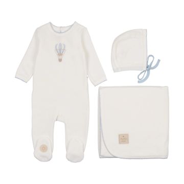 Mon Tresor Embroidered Balloon Layette Set Ivory