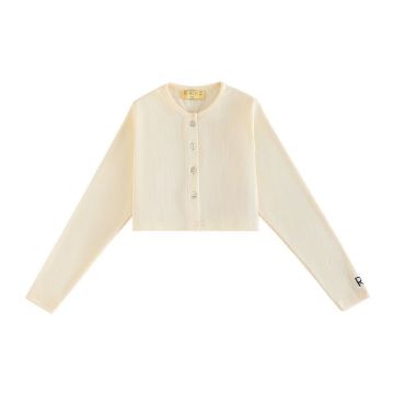 RetroKid Emery Ribbed Cropped Cardigan 